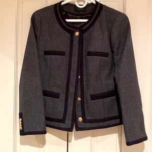 J Crew grey and navy wool jacket